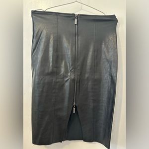 New with no tags Leather midi skirt (faux leather) color: Mocha size M